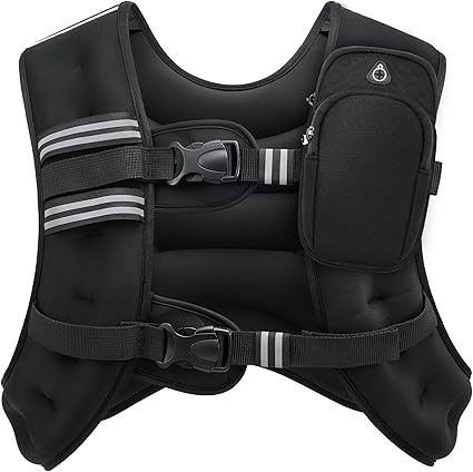 ZELUS Weighted Vest, 6lb/8lb/12lb/16lb/20lb/25lb/30lb Weight Vest with Reflective Stripe for Work... | Amazon (US)