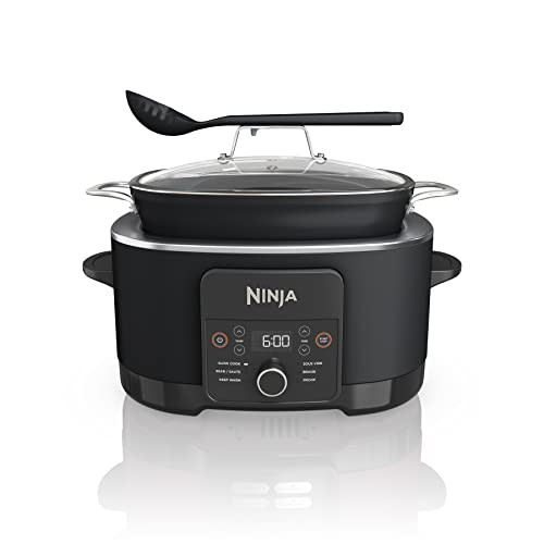 Ninja® 12-in-1 PossibleCooker™ PLUS | 8.5-qt - Sous Vide & Proof Multi-Cooker | Slow Cooker, Dutch Oven & More | Glass Lid & Integrated Spoon | Nonstick | Oven Safe Pot to 500°F | Black | MC1010 | Amazon (US)