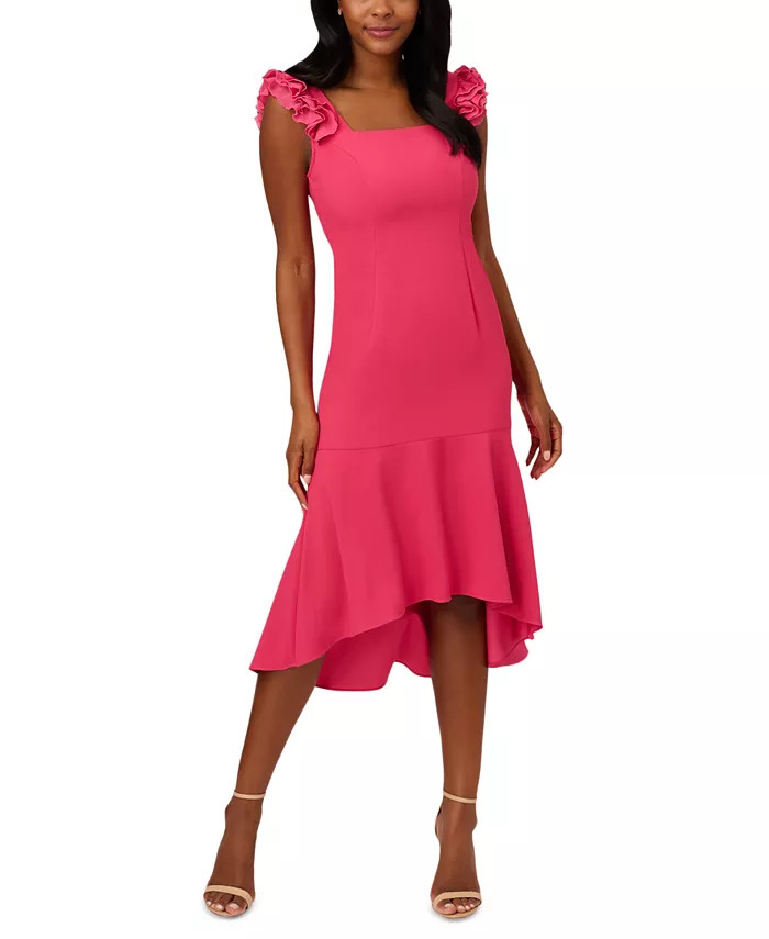 Adrianna Papell Women's Ruffled High-Low Dress & Reviews - Dresses - Women - Macy's | Macys (US)