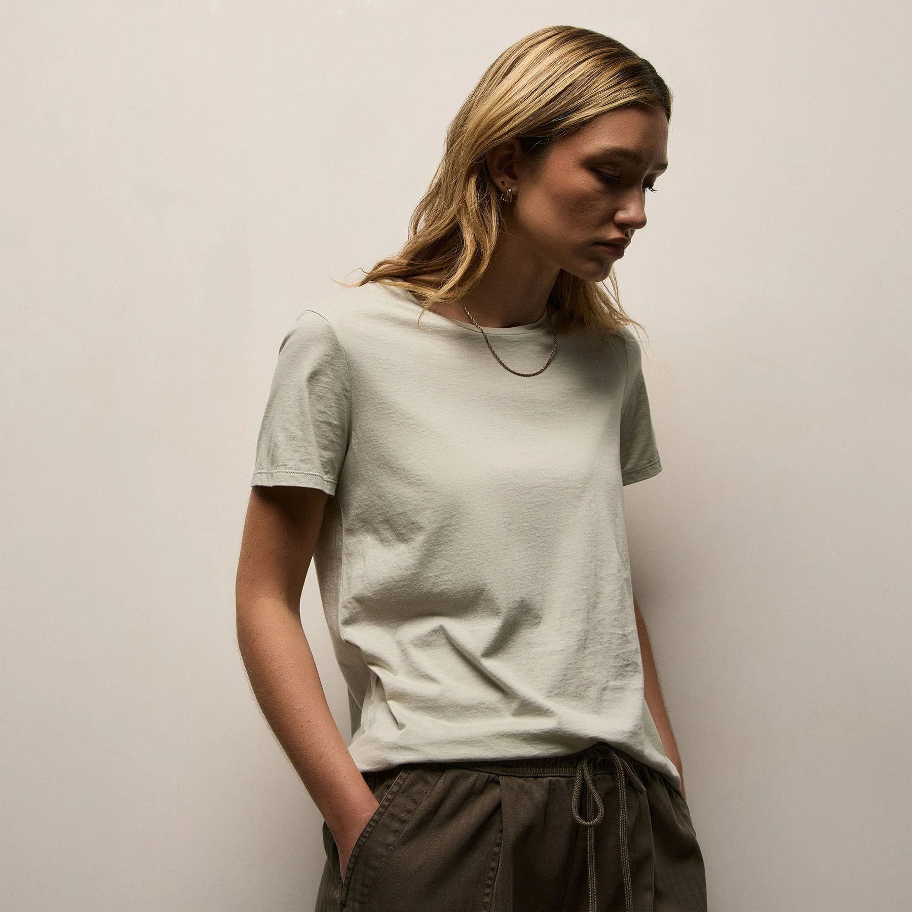 Luxe Lotus Jersey Crew - Celery | James Perse (US)