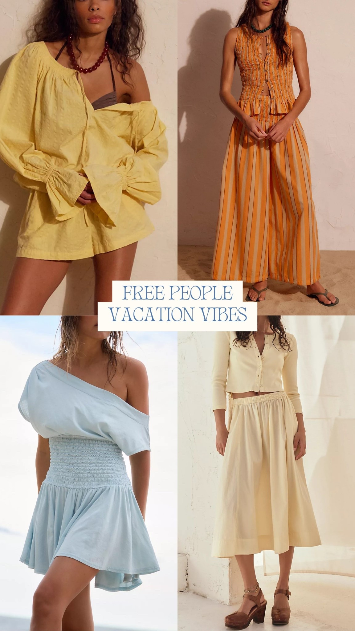 New vacation style at free people I am  loving! The blue dress is adorable omg and always love a two piece set for summer or vacation  

#vacaystyle #freepeople #summerset #summerstyle #warmweather

Comment SHOP below to receive a DM with the link to this post on my LTK ⬇ https://liketk.it/5M9iE