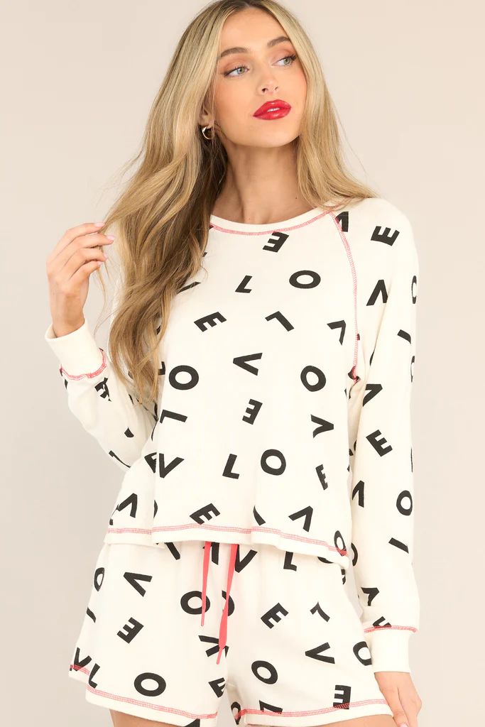 Z-Supply Love Is Love Vanilla Ice Long Sleeve Top | Red Dress 