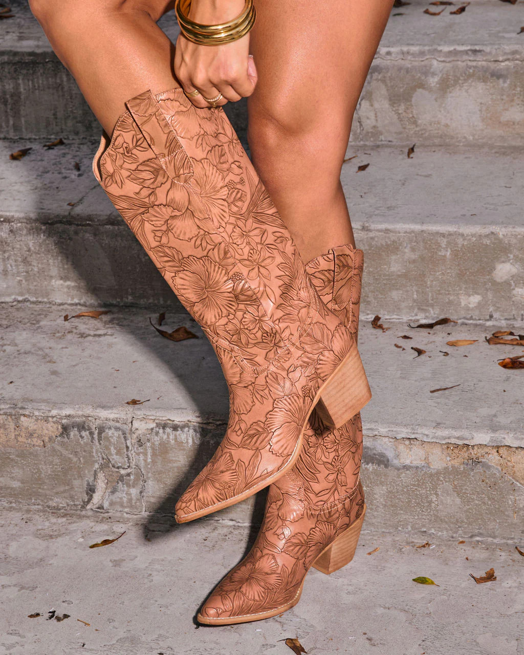 Katinna Embossed Floral Western Boots | VICI