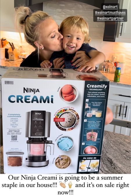 Ninja Creami ON SALE right now!!! WAS $199, NOW $149!!! Save so much money long term if your family is an ice cream family like ours. This will be a summer staple in our home for sure! @walmart #walmartpartner #walmartmusthaves 

#LTKxWalmart #LTKHome #LTKSaleAlert