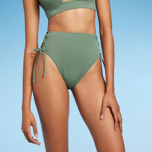 RQYYD Reduced Women's Triangle Bikini Solid String Bikini Set Two