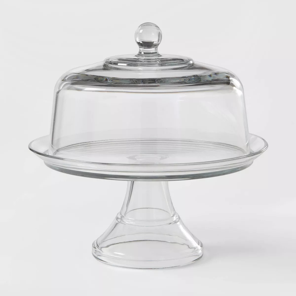 Classic Glass Cake Stand with Dome - Threshold™: Traditional Round Cupcake Display, Clear Glass... | Target