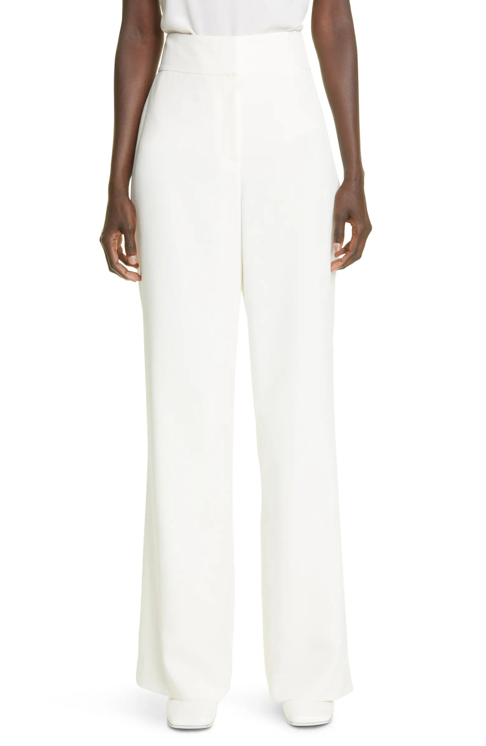 Lafayette 148 New York Dalton Stretch Silk Wide Leg Pants | Nordstrom | Nordstrom