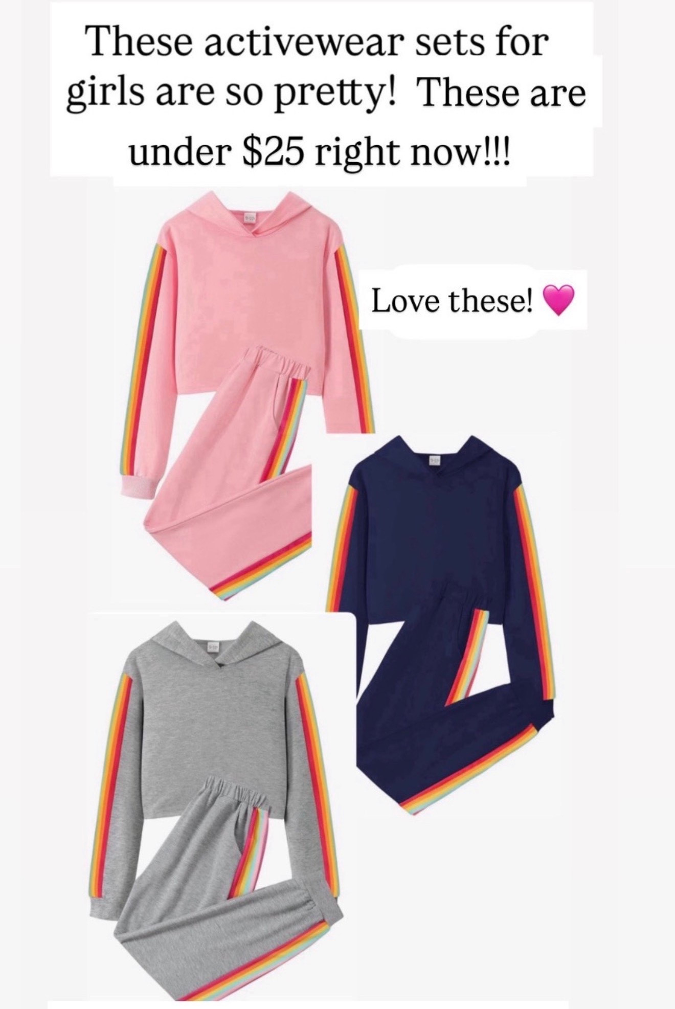 These activewear sets are adorable for girls.