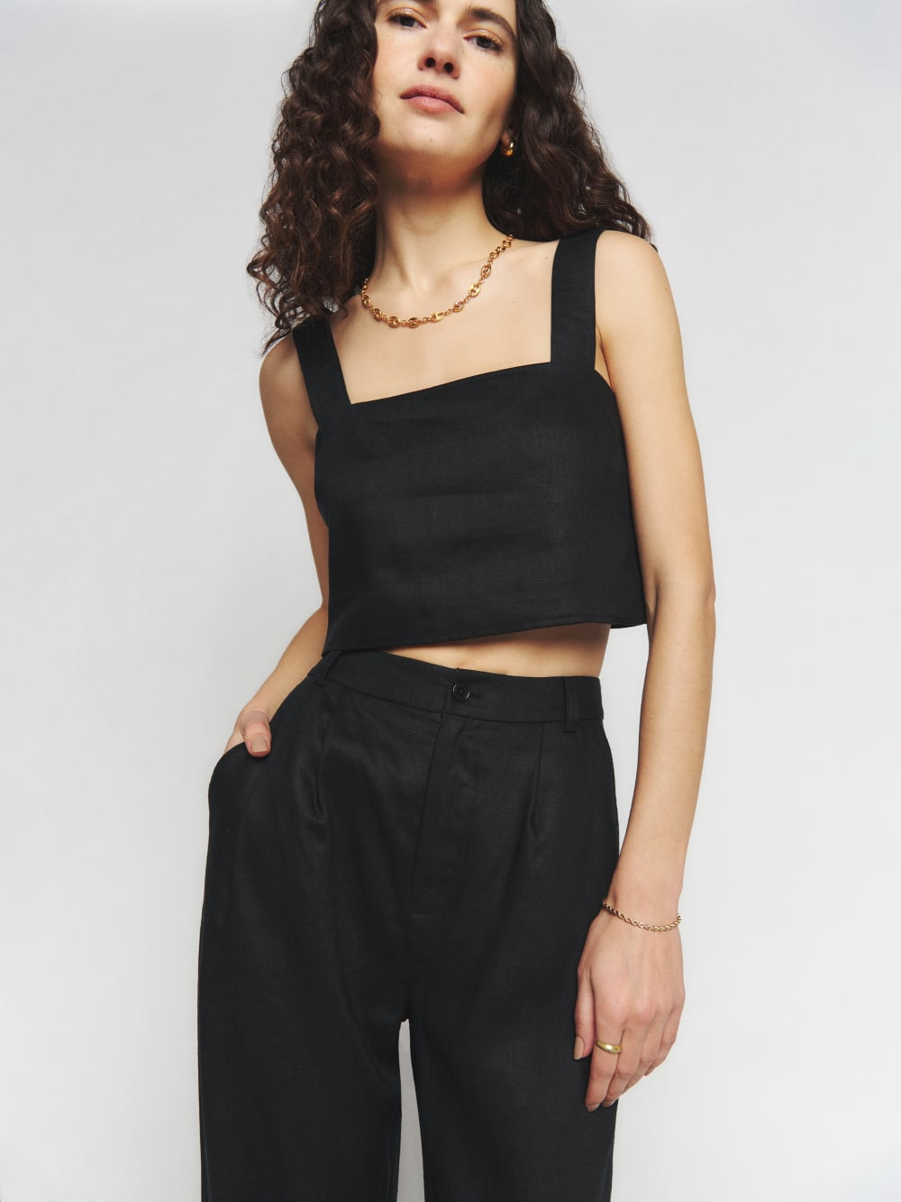Olivia Linen Two Piece | Reformation (Global)