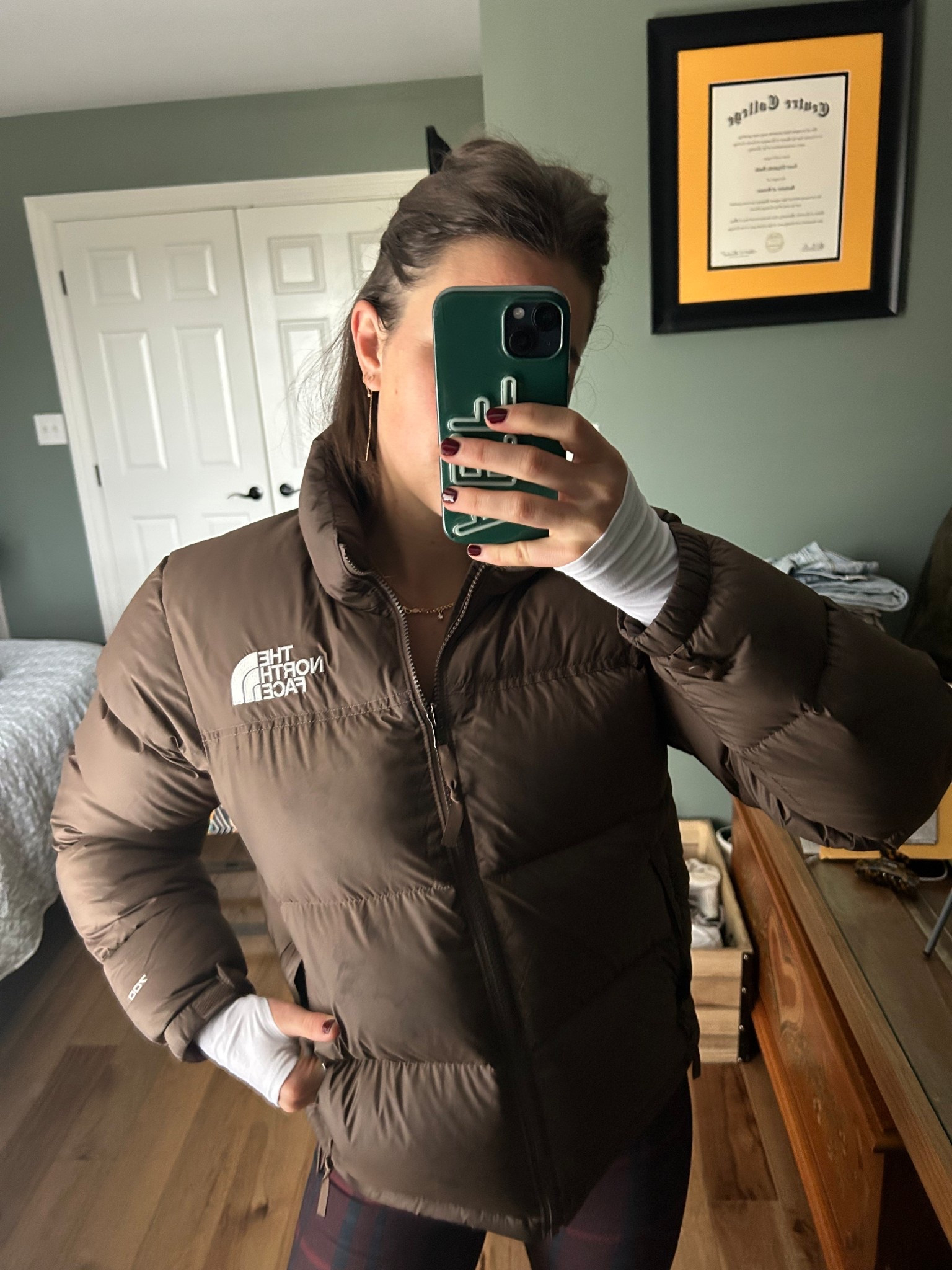Brown puffer, perfect for winter!! 

#LTKSeasonal