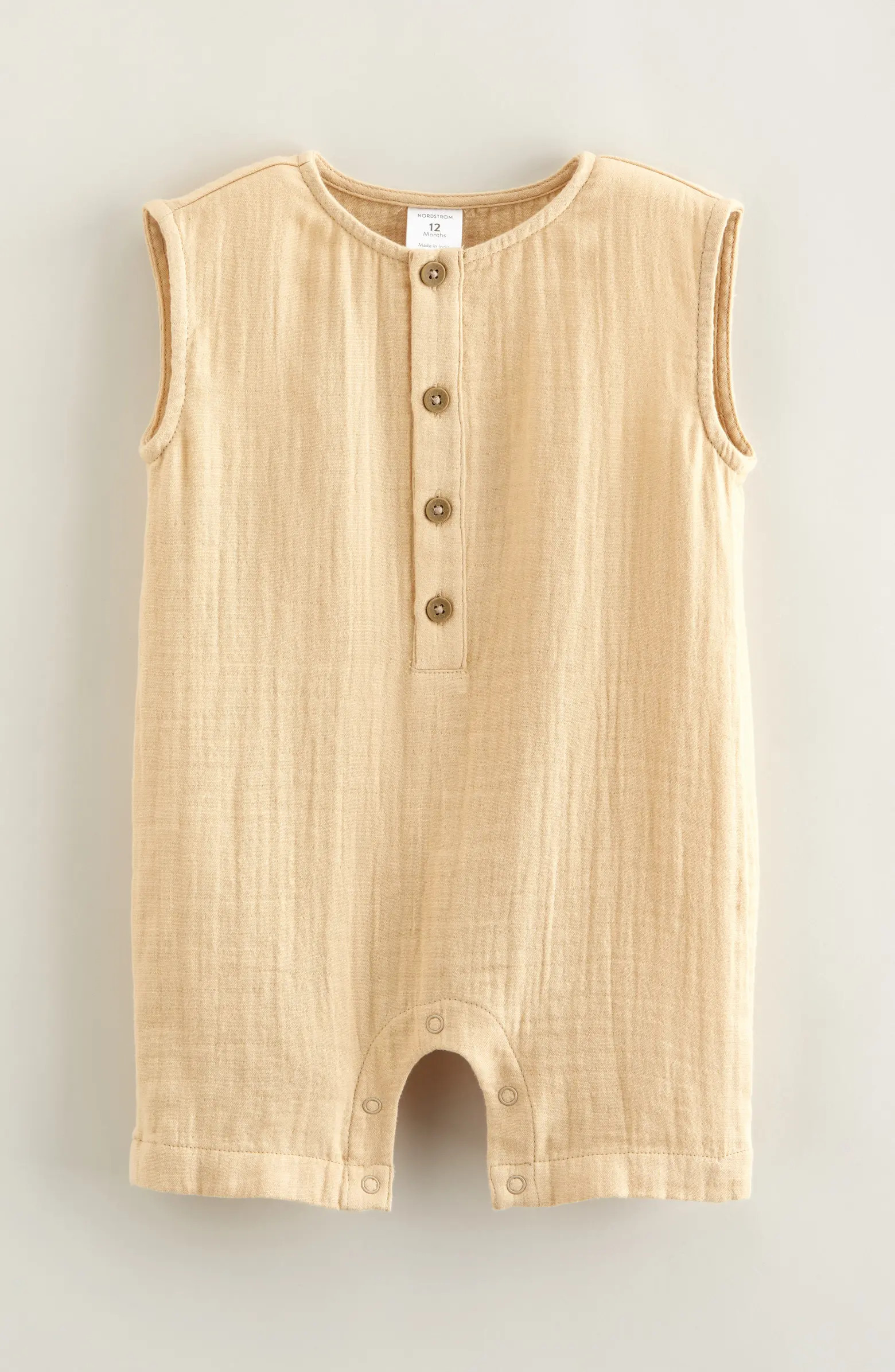 Nordstrom Cotton Gauze Henley Romper | Nordstromrack | Nordstrom Rack