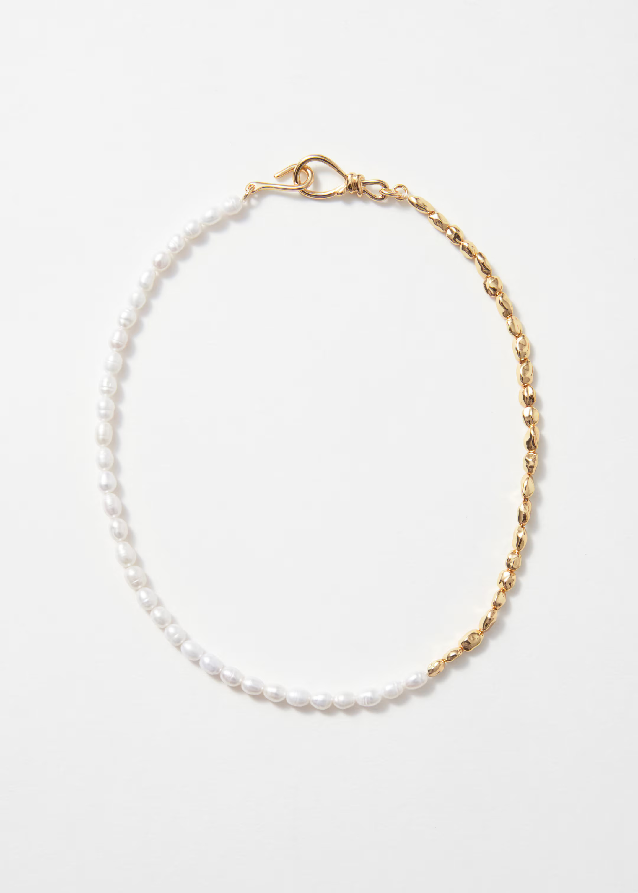 Short Irregular Bead Necklace - Gold/White - & Other Stories GB | & Other Stories UK