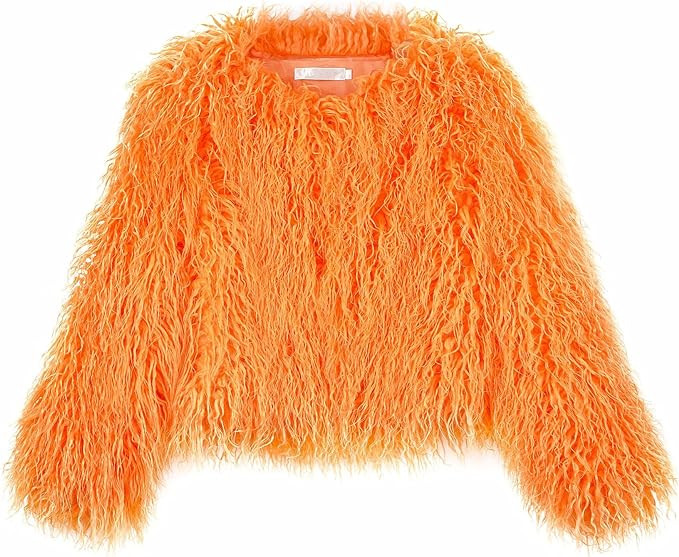Women's Shaggy Faux Fur Outwear Coat Jacket Long Sleeve Warm Winter | Amazon (US)