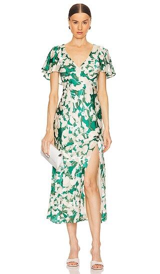 Florecita Dress in Green Cream Burnout | Revolve Clothing (Global)