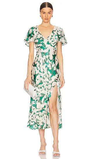 Florecita Dress in Green Cream Burnout | Revolve Clothing (Global)