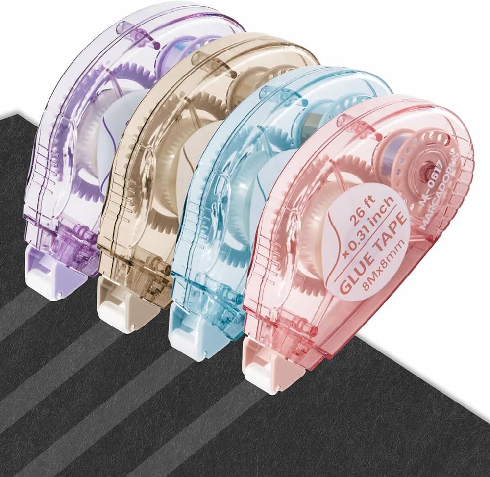Cinta adhesiva para álbumes de recortes, 4 unidades, rodillo de cinta de doble cara para manuali... | Amazon (US)