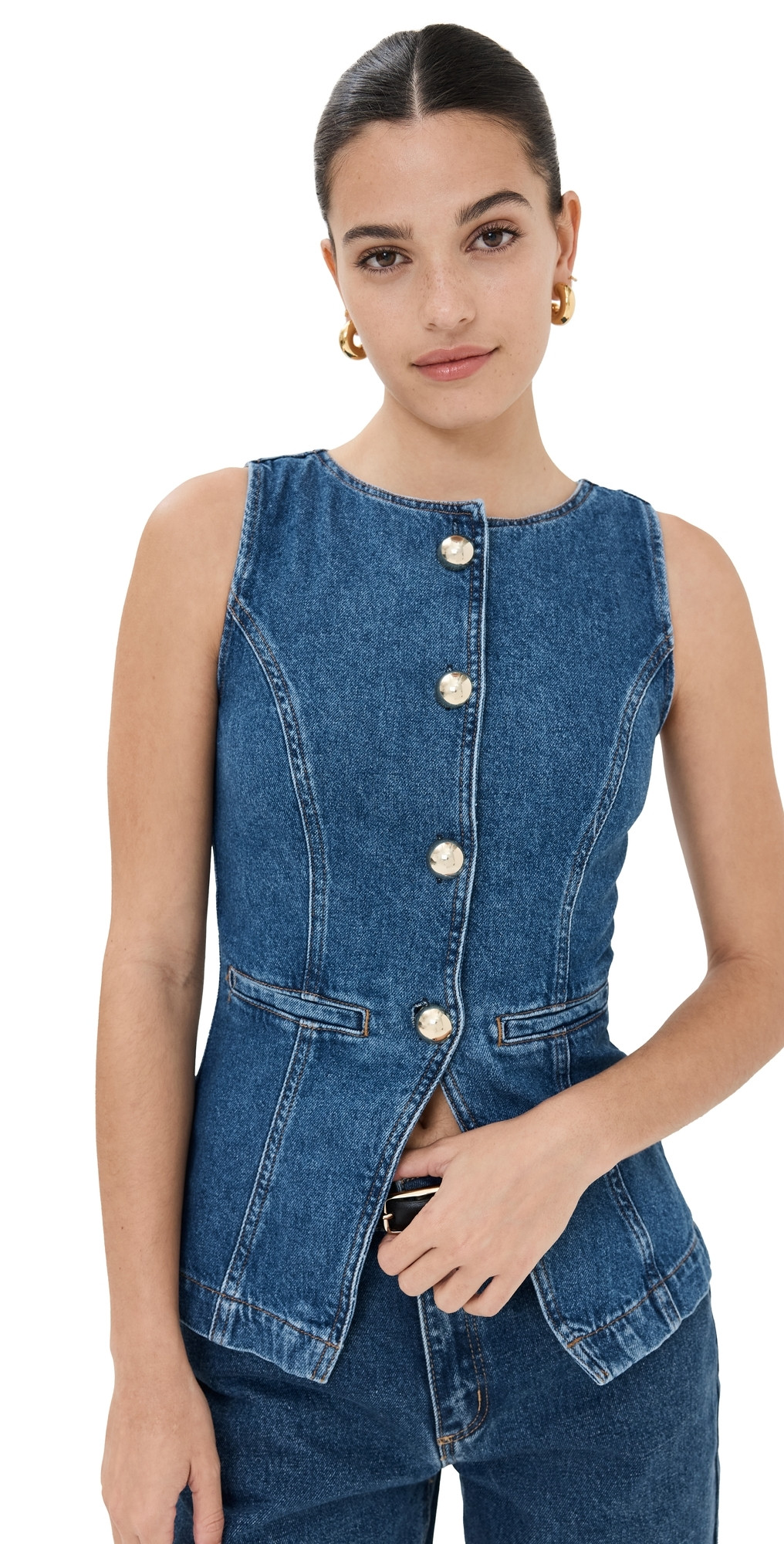 Reformation Ophelia Denim Top Keila 2 | Shopbop