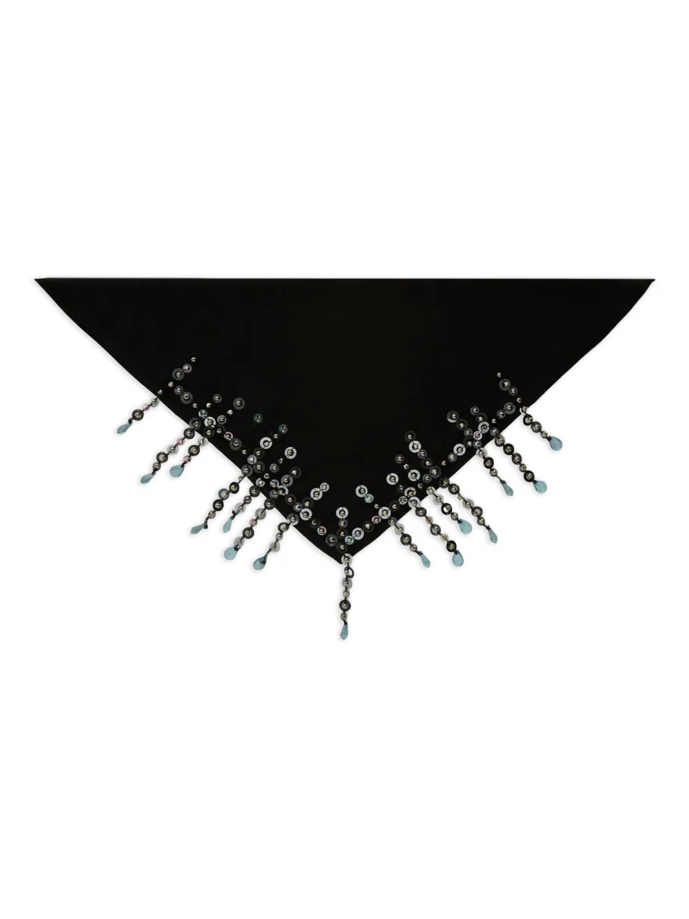 beaded-fringe scarf | Farfetch Global