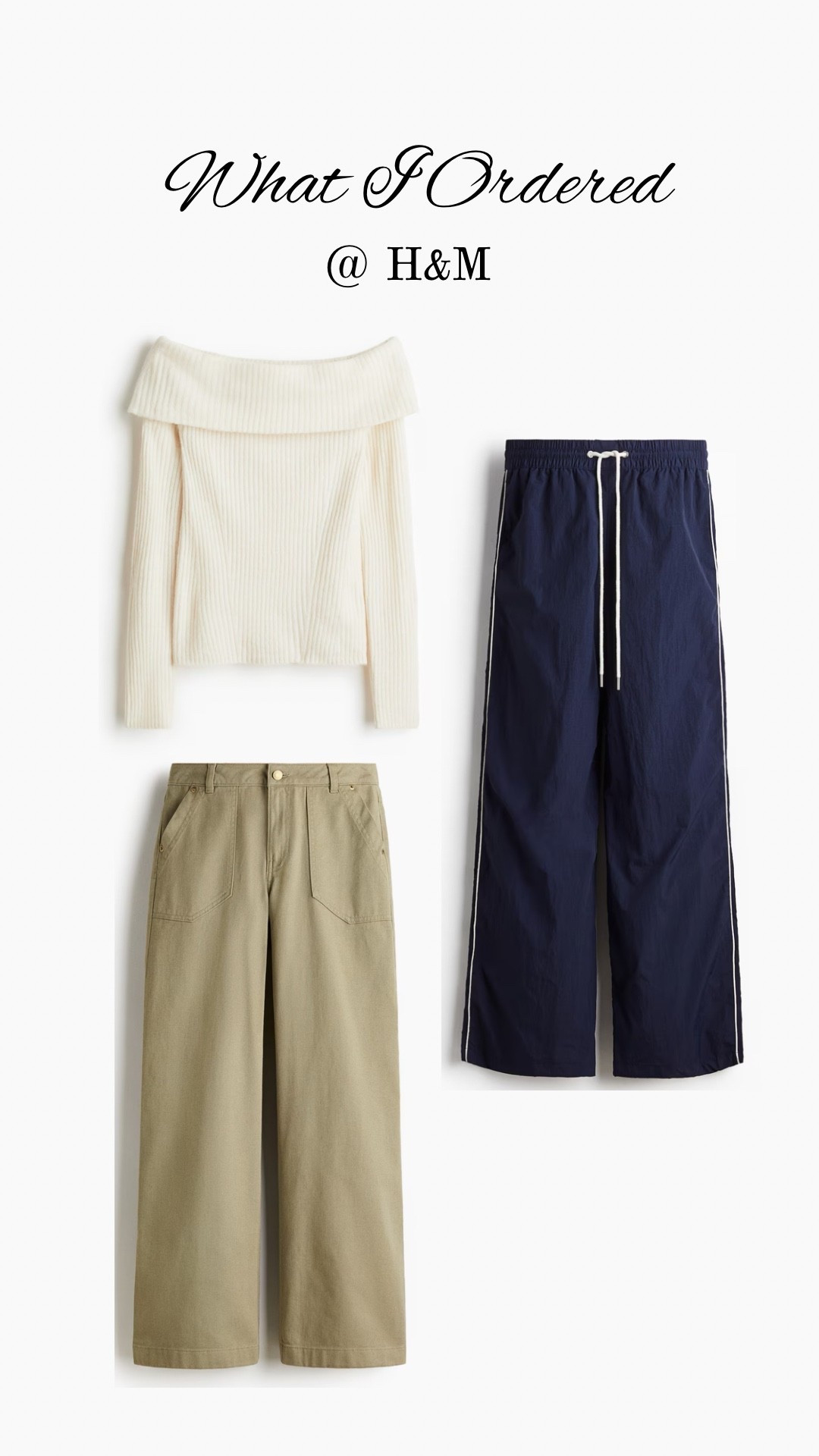 H&M fall haul! Track pants and twill pants, perfect fall staples! Size large in top and track pants and size 10 in twill pants. 

#LTKFindsUnder50 #LTKStyleTip #LTKSeasonal