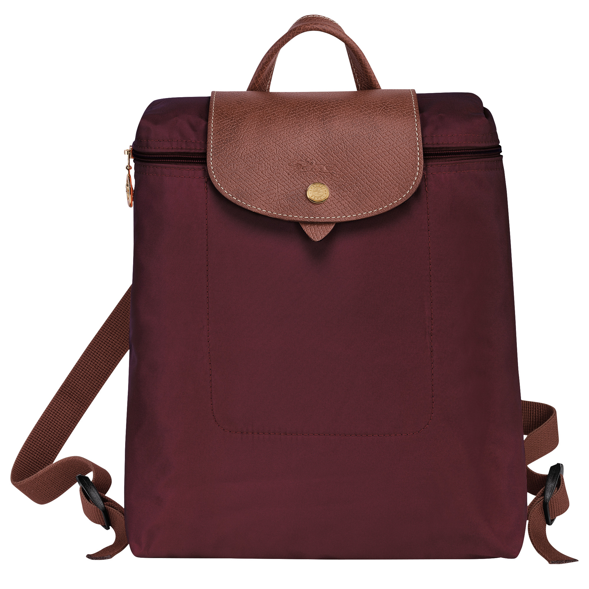 Le Pliage Original M Backpack Burgundy - Recycled canvas | Longchamp US | Longchamp