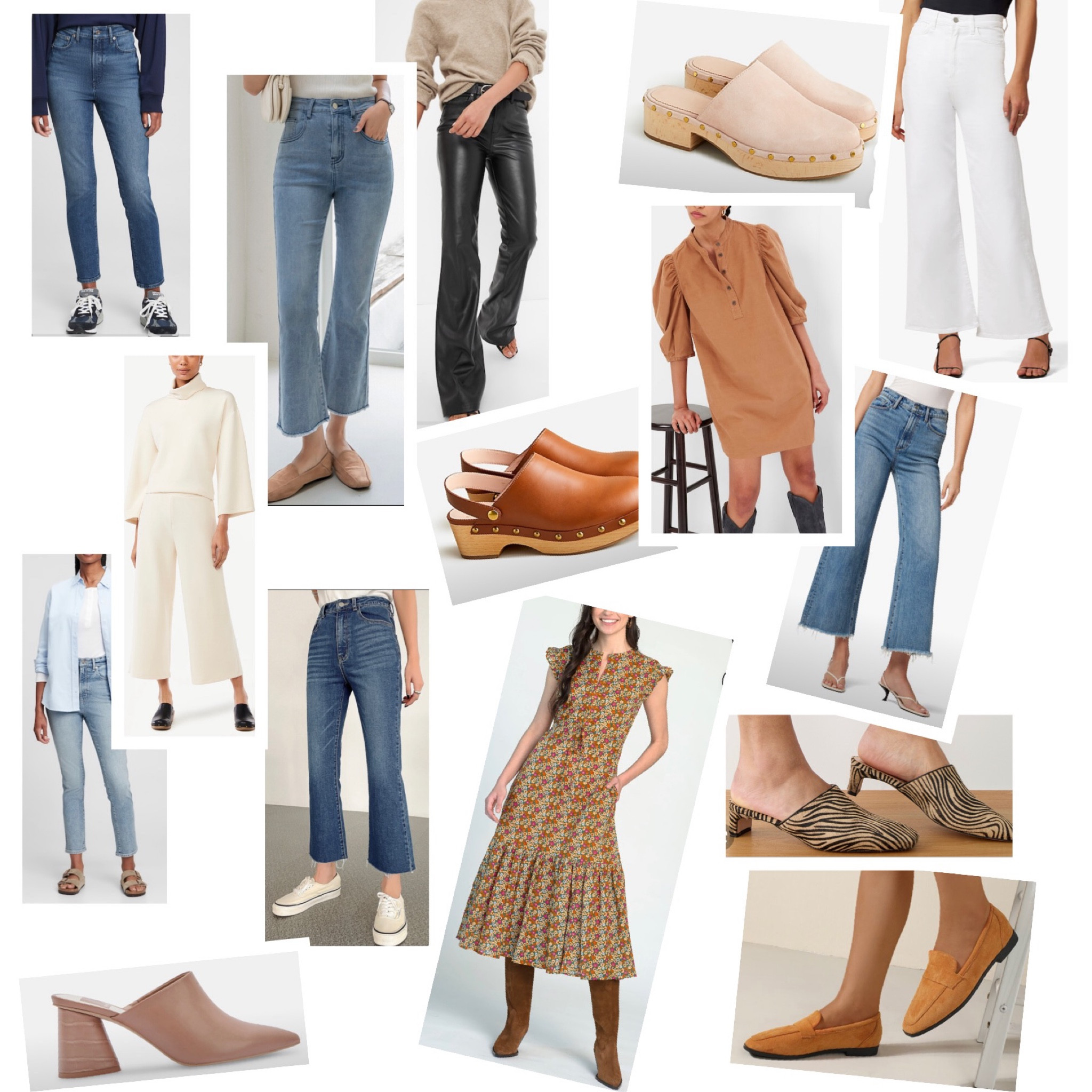 Fall favorites clogs denim frayed crop wide leg boot cut flare loafers mules leather faux leather dress tiered fall boots midi 

#LTKSeasonal