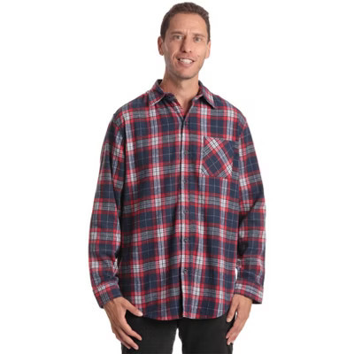 #followme Men's Flannel Shirt  Long Sleeve Button-Down, Casual & Workwear Shirt | Target