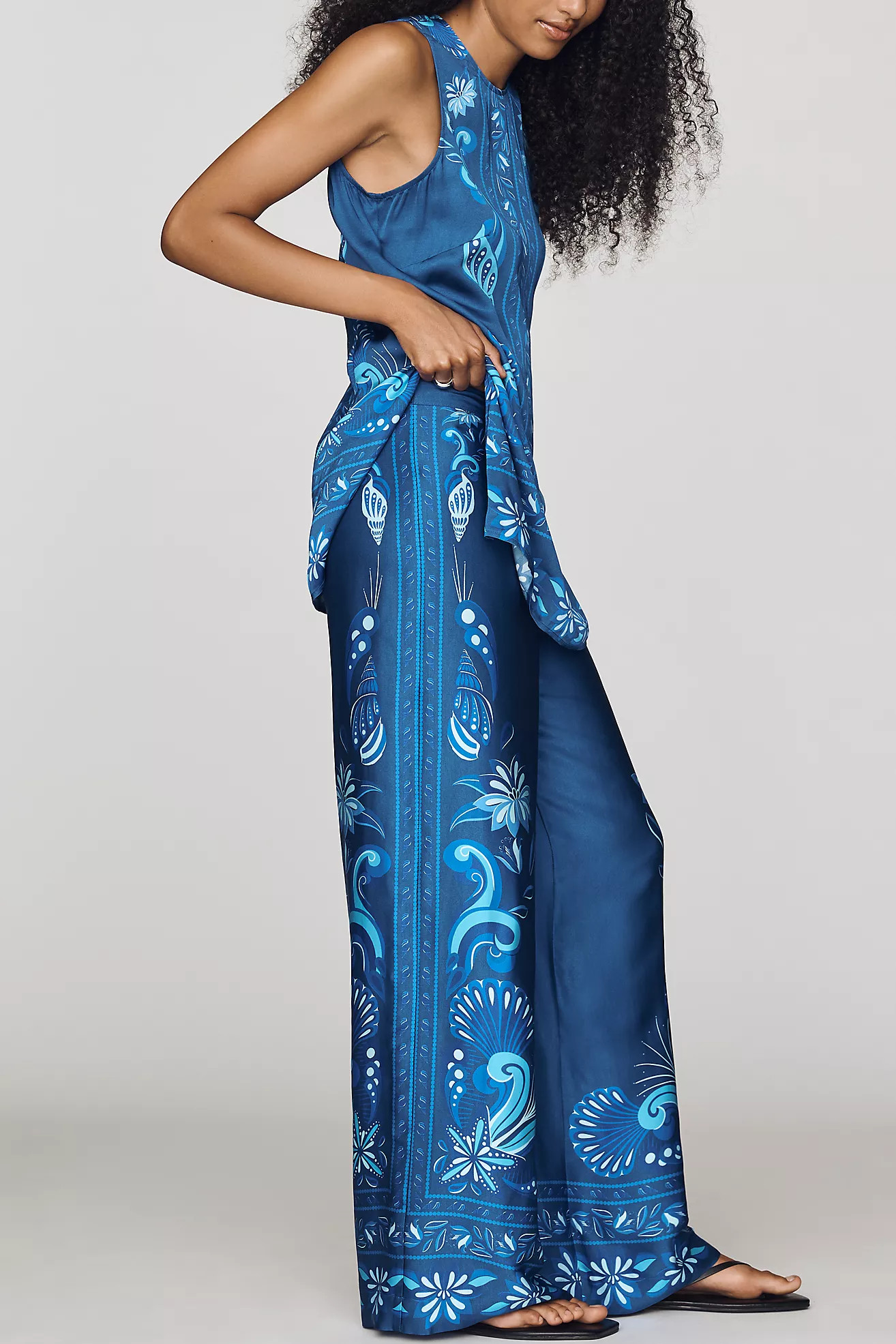 Farm Rio Patterened Wide-Leg Pants | Anthropologie (US)