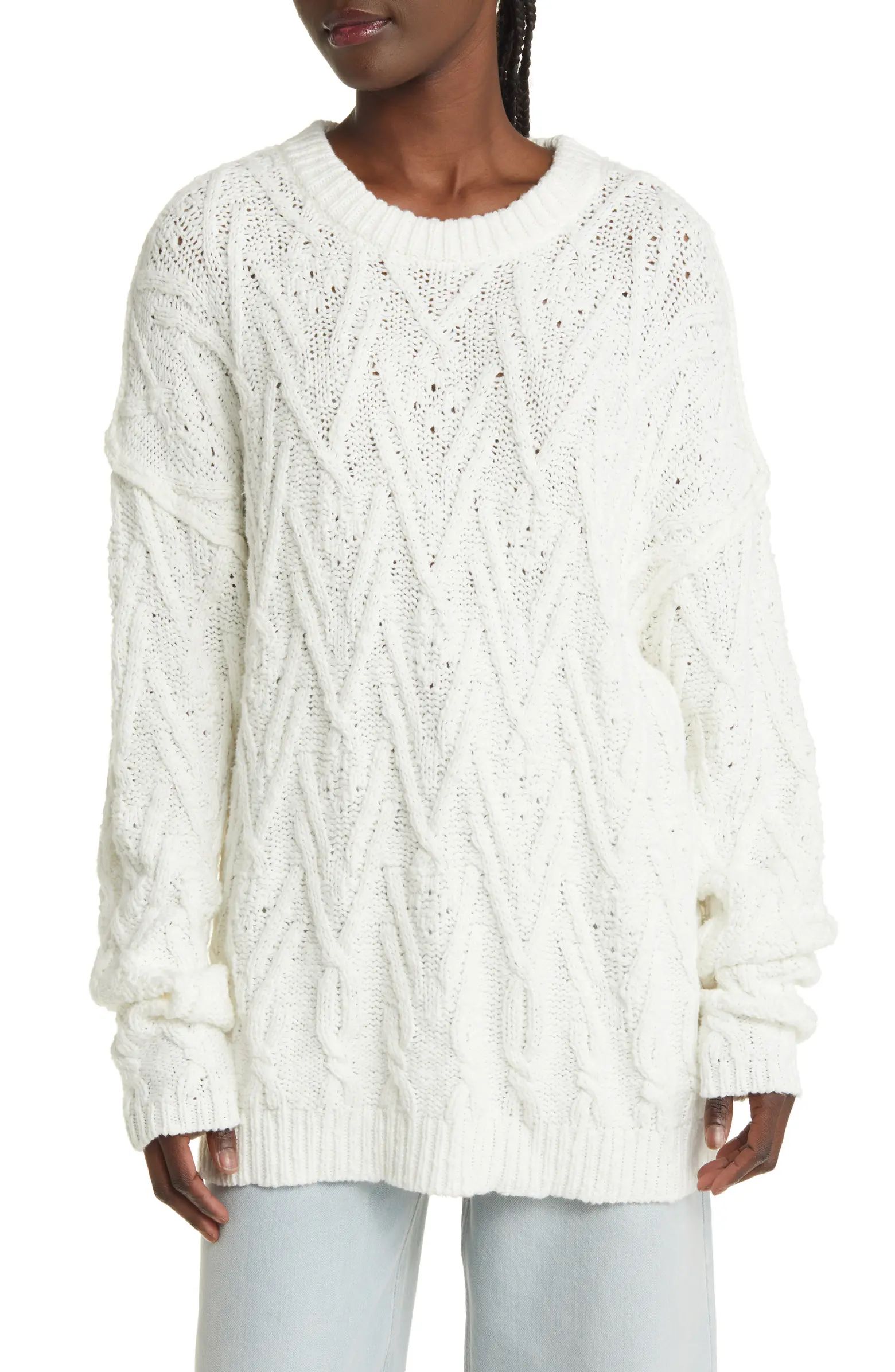 Isla Cable Stitch Tunic Sweater | Nordstrom