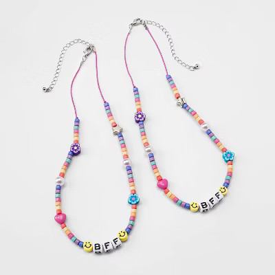 Girls' 2pk BFF Beaded Necklace Set - Cat & Jack™ | Target