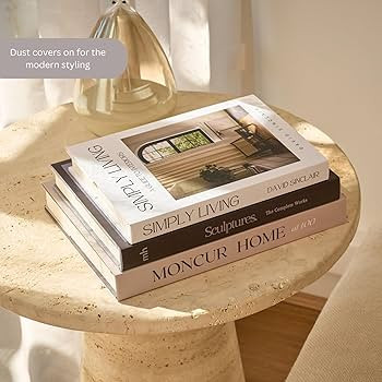 Moncur Home Decorative Coffee Table Books for Home Décor Accents Bookshelf Decor Mid Century Mod... | Amazon (US)