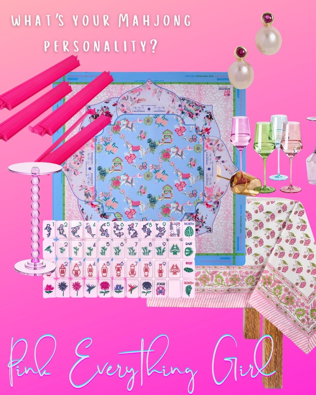 Pink Everything Girl 💖

if it comes in pink, I want it
shop the mat, racks, glassware + all the girly extras

What’s your mahjong personality? 

#LTKOver40 #LTKHome #LTKdayinmylife
