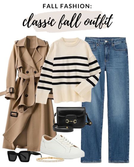 Classic and chic fall outfit idea! Love this striped sweater for fall and if it’s a cool day, throw on this super cute trench coat - it’s an Amazon find! 

#amazonfashion #fallfashion #stripedsweater #trenchcoat #falloutfit #fallstyle #fallneutrals

#LTKSeasonal #LTKstyletip #LTKfindsunder50