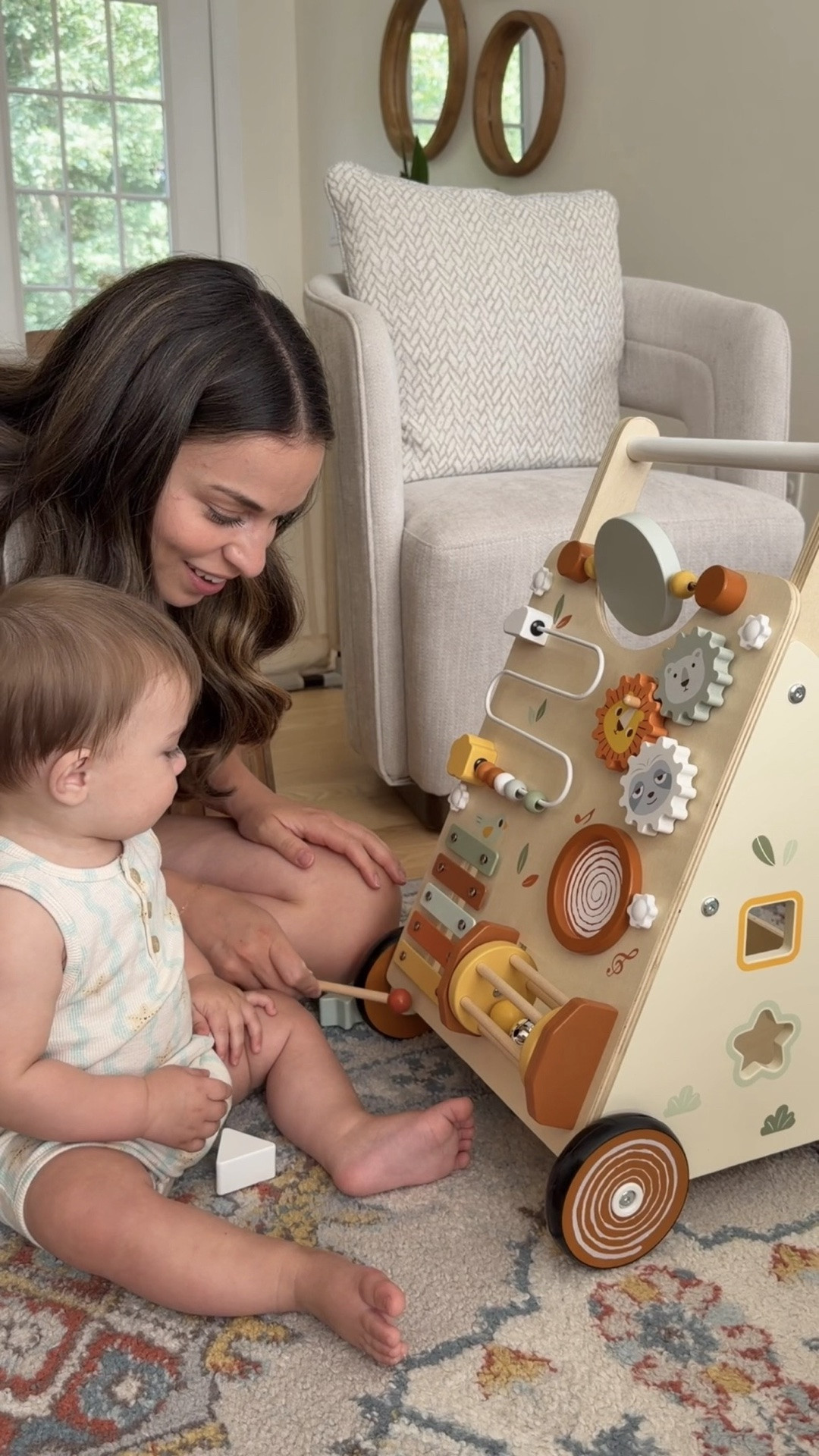 Love this wooden baby walker! It’ll be a few months until my 8 month old can use it for walking on his own, but there’s so much he can already play with on it.

#LTKmomlife #LTKBaby #LTKKids
