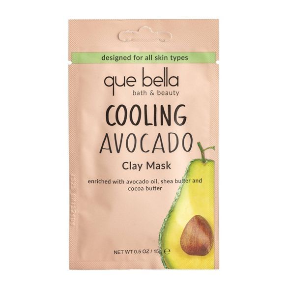 Que Bella Cooling Avocado Clay Mask&#160; - 0.5oz | Target