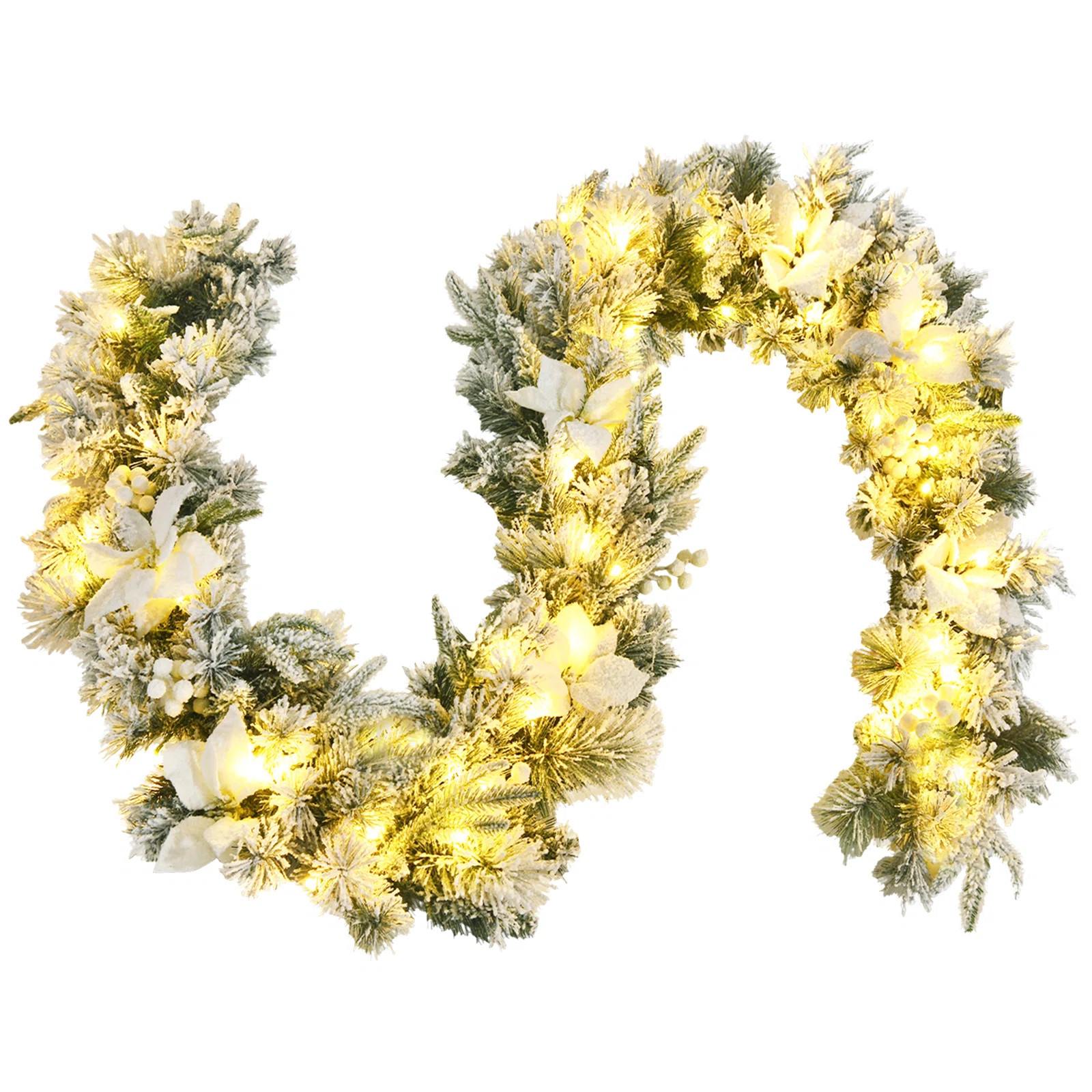 108'' in. Lighted Faux Garland | Wayfair North America