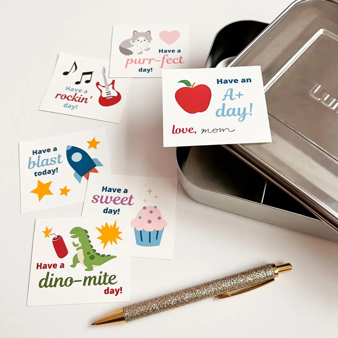 Lunchbox Notes for Kids Printable, Lunchbox Notes for Kindergarten, Back to School Note, School M... | Etsy (US)