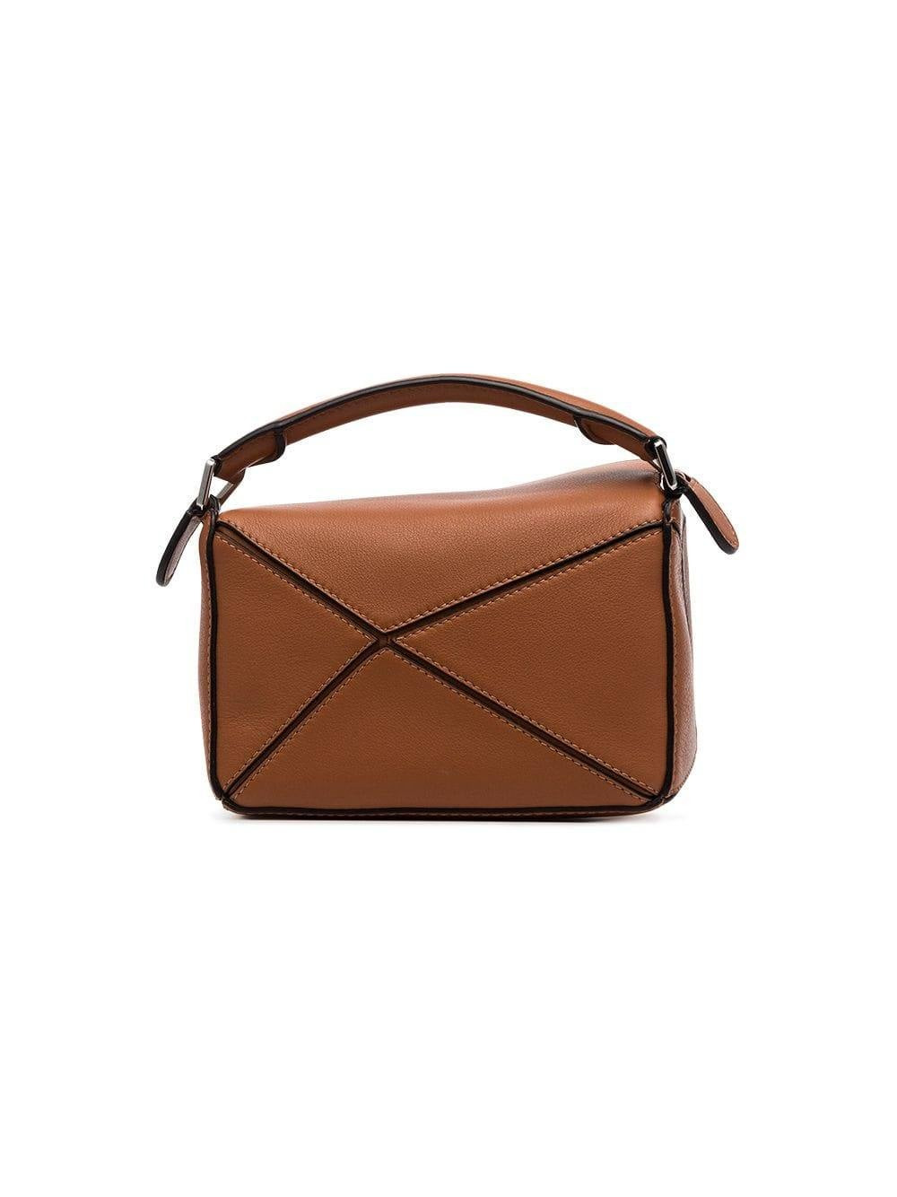 Mini Puzzle Bag Leather Tan | The Webster