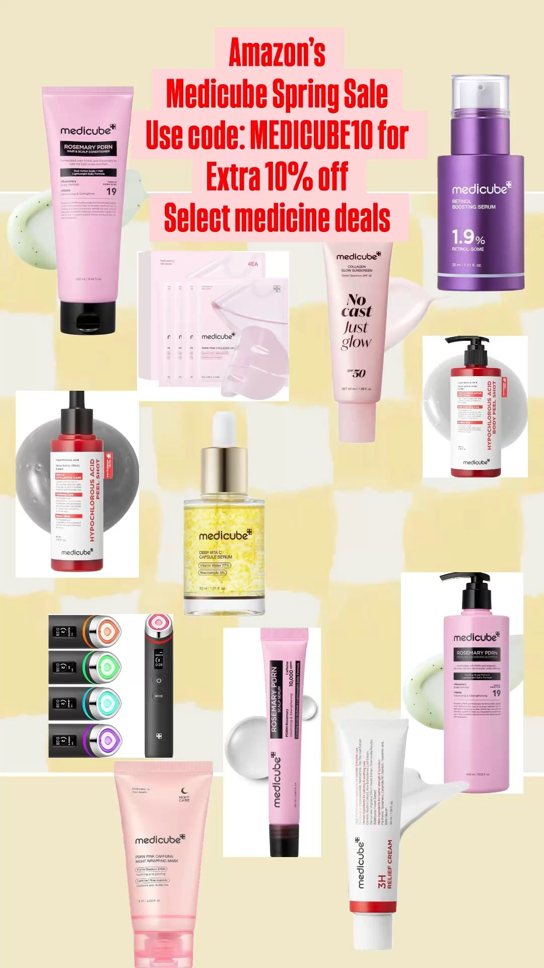 Medicine sale on Amazon! 
Use code: MEDICUBE10 for extra 10% off select Medicube deals. 

Valid: 3/25/26- 3/31/26

#LTKSaleAlert #LTKBeauty #LTKselfcare