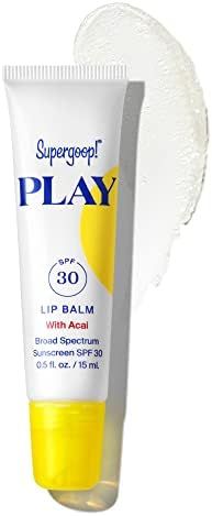 Supergoop! PLAY Lip Balm with Acai, 0.5 fl oz - SPF 30 PA+++ Reef-Friendly, Broad Spectrum Sunscr... | Amazon (US)