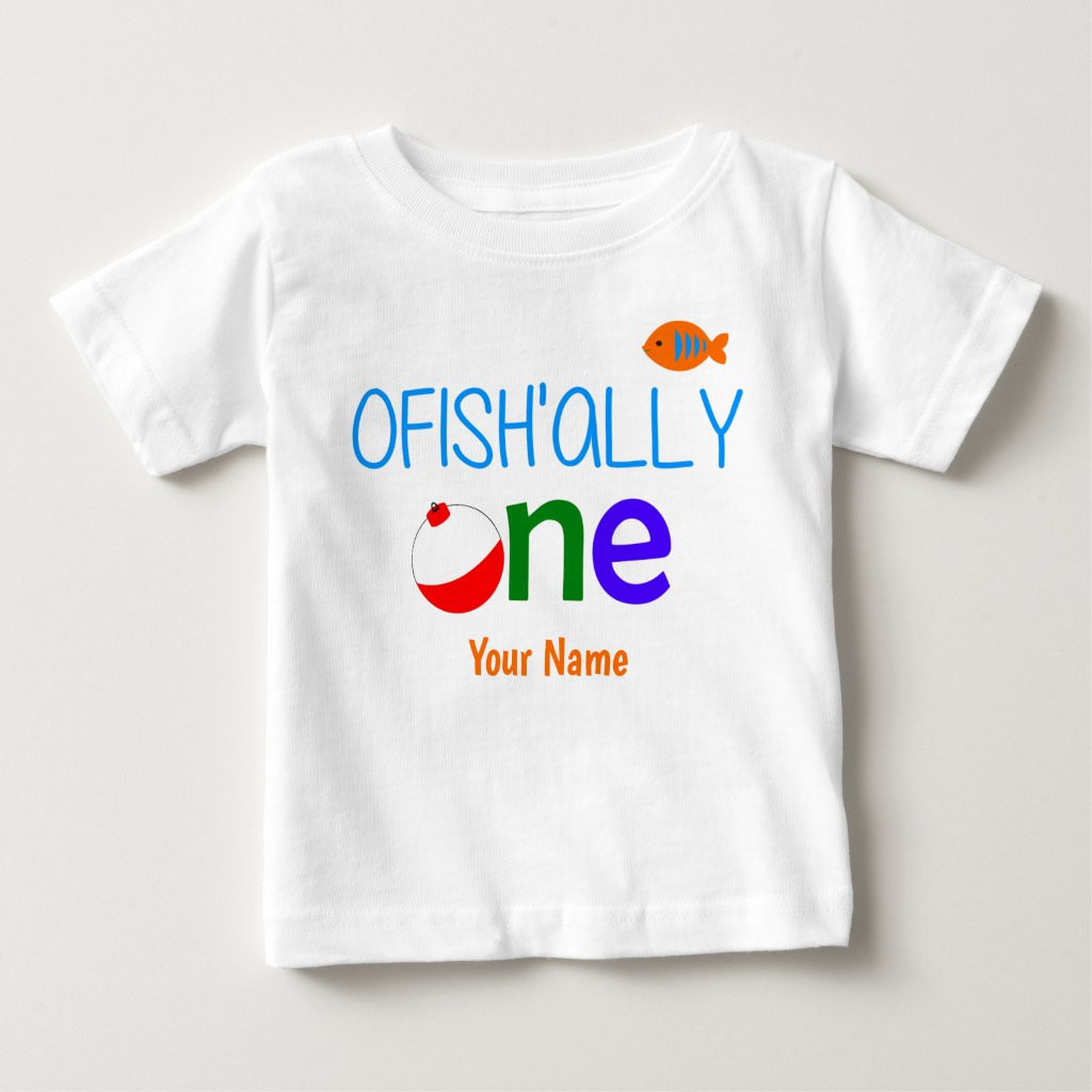 Ofishally One Fish 1st birthday shirt | Zazzle