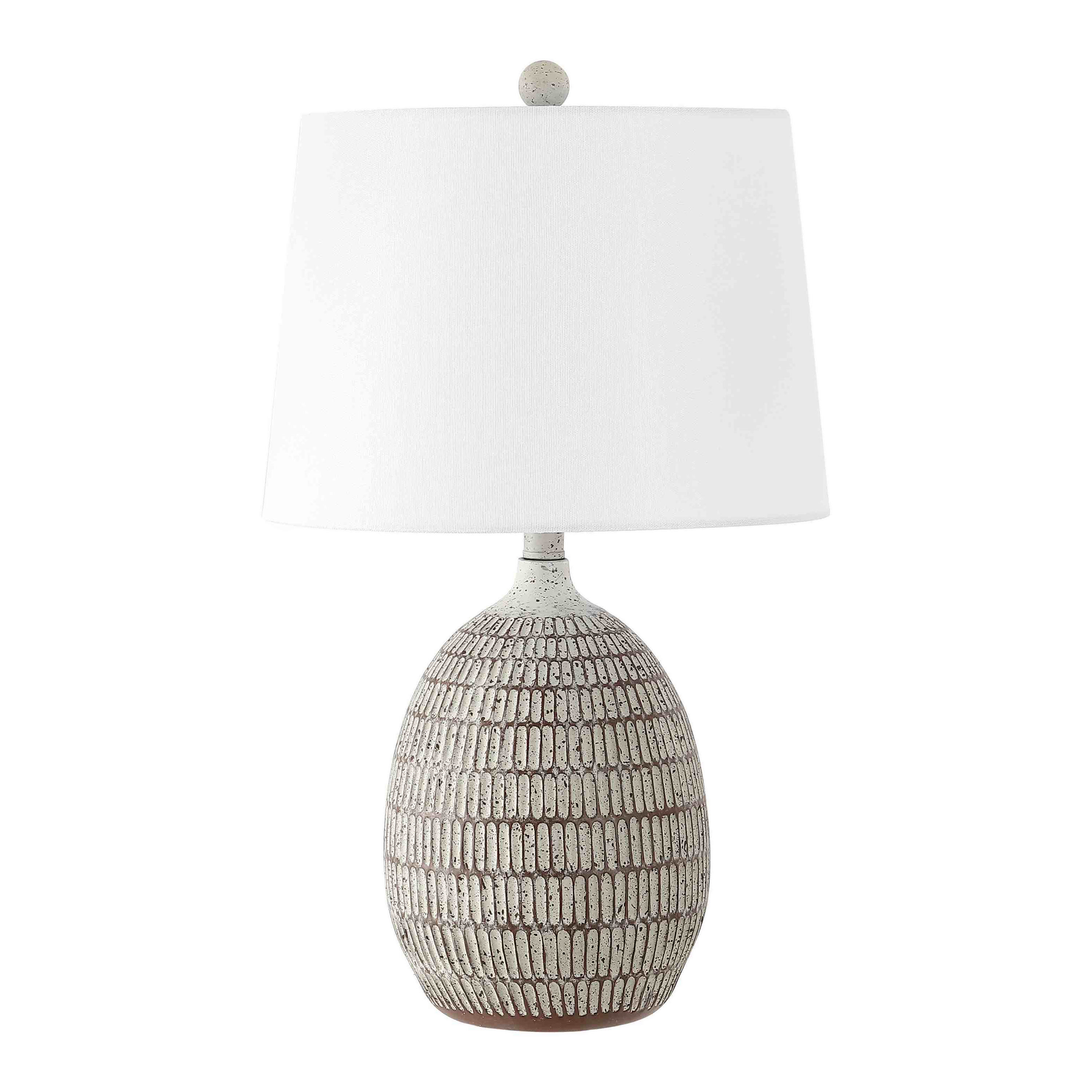 Dewlen Brown and White Textured Table Lamp | World Market