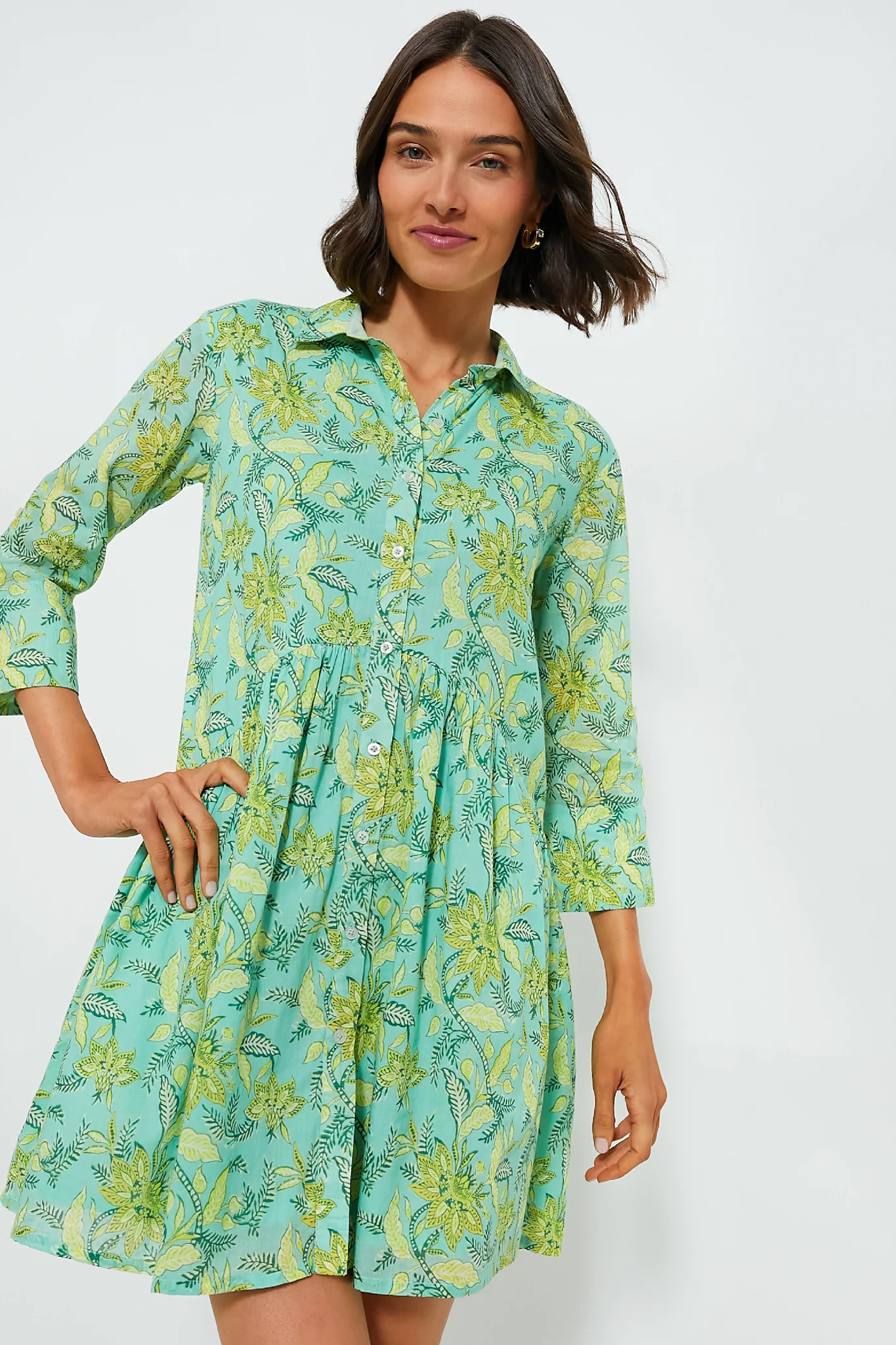 Light Green Tenango Deauville Short Dress | Tuckernuck (US)