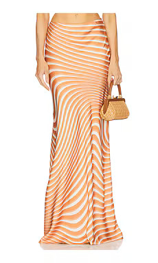 ROCOCO SAND Maxi Skirt in Off White Brown from Revolve.com | Revolve Clothing (Global)