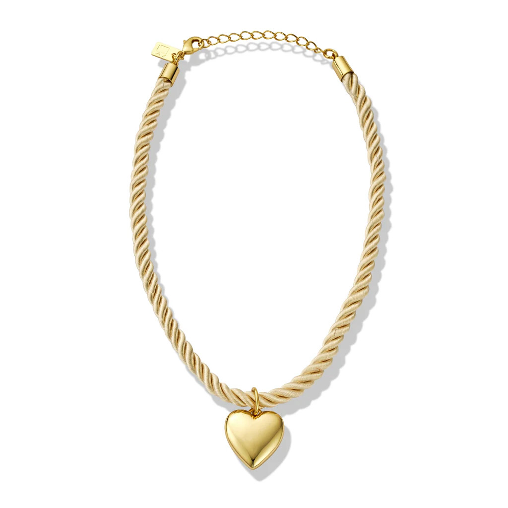 Gold Heart Rope Necklace | Rosie Fortescue Jewellery