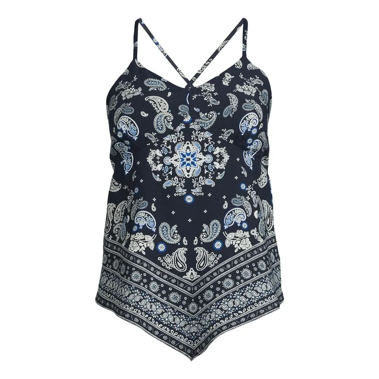 No Boundaries Juniors Hanky Hem Cami Top, Sizes XS-XXXL - Walmart.com | Walmart (US)