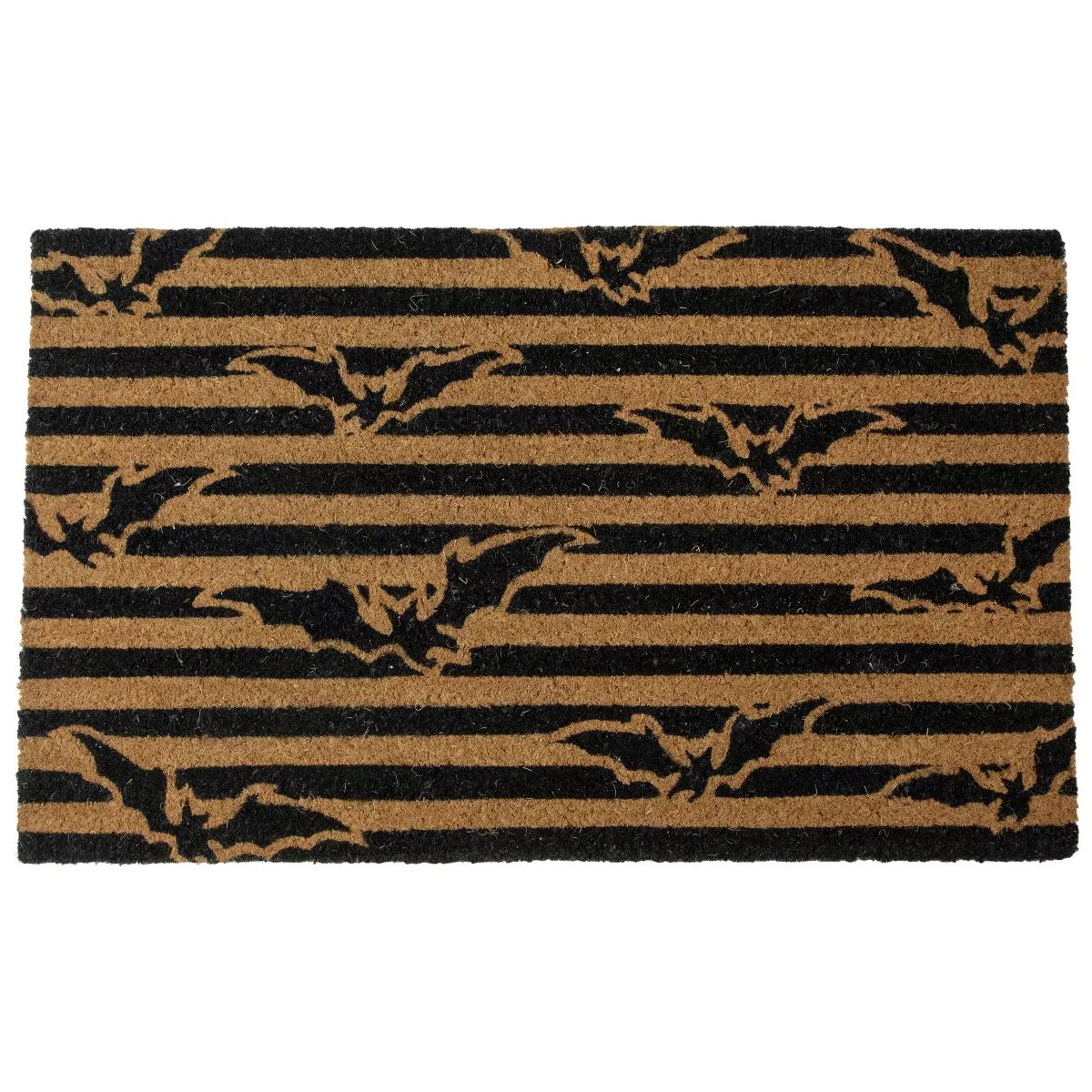 Northlight Natural Coir Flying Bats Halloween Doormat 18" x 30" | Target