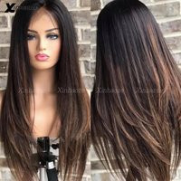 Dark Brown Highlight Straight Glueless Silk Top Lace Front Wigs with Natural Hairline 13x6/360 Lace Frontal Wigs for Black Women | AliExpress (US)