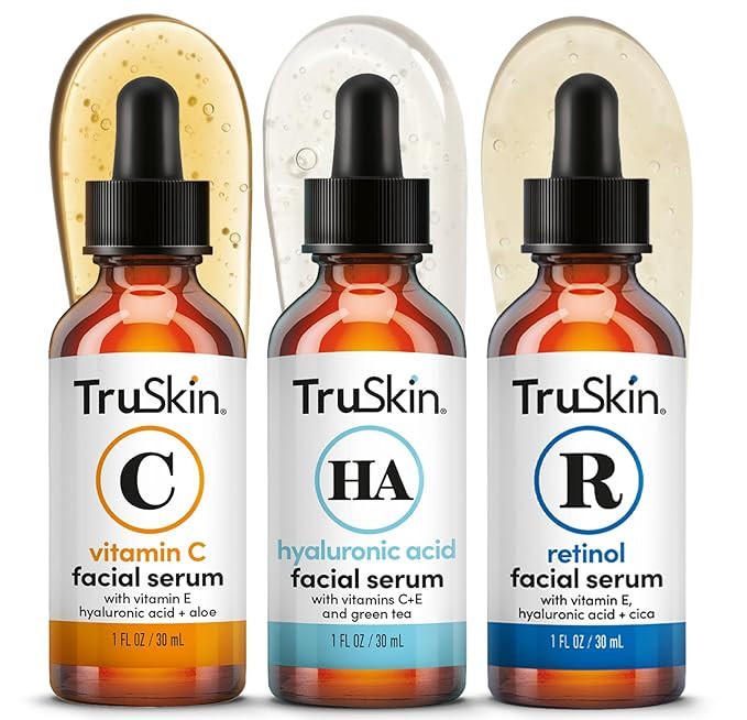 TruSkin Face Serum Trio – Vitamin C, Retinol & Hyaluronic Acid Anti-Aging Serums for Face – A... | Amazon (US)