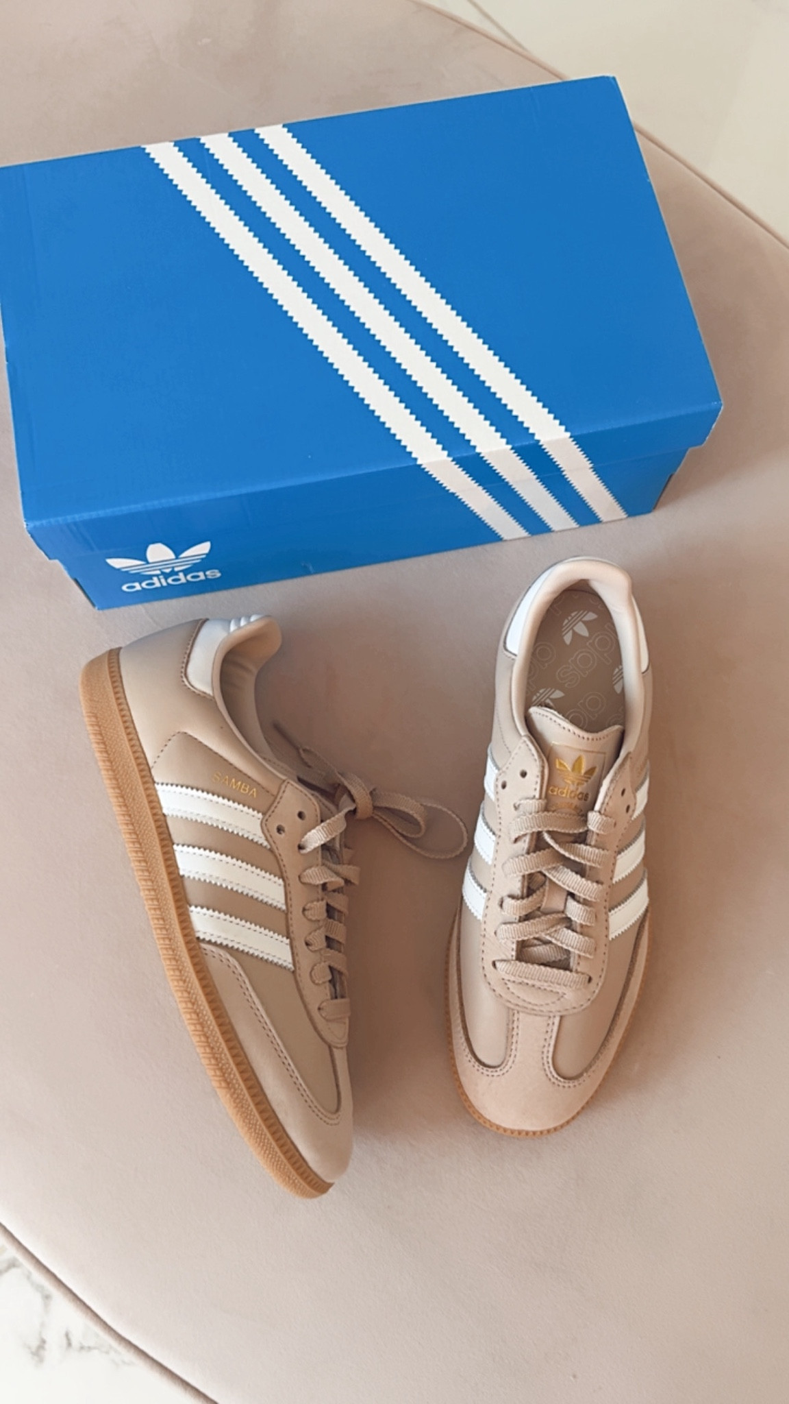 taupe beige Adidas Sambas sneakers for fall! the most perfect neutral shoe! 

#LTKShoeCrush #LTKFindsUnder100 #LTKSeasonal
