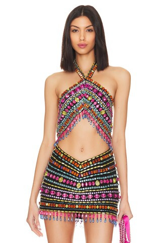 retrofete Samba Embellished Top in Multi/black from Revolve.com | Revolve Clothing (Global)